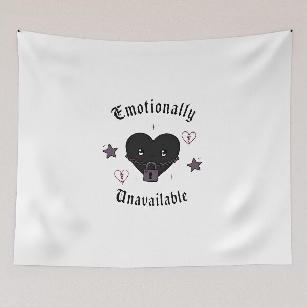 Item preview, Emotionally Unavailable | Locked Heart Gothic Dark Aesthetic designed and sold by dreamz-world.