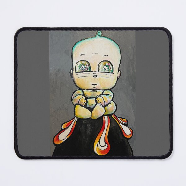 Item preview, giant head big baby Happy lava baby melting hot lava mountain kawaii cute cartoon designed and sold by super_shimizu.
