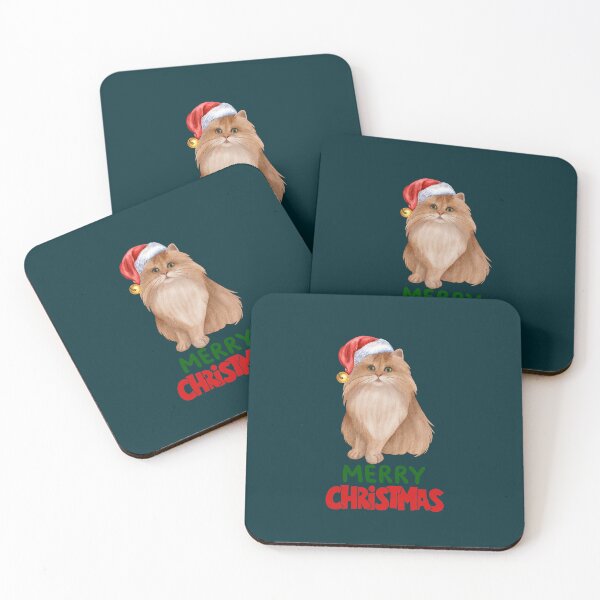 Item preview, Cute Persian Cat Merry Christmas Holiday Art designed and sold by stormk10.