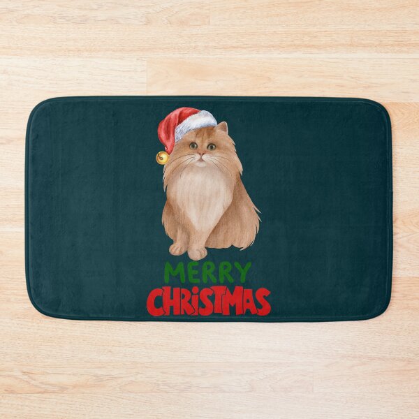 Item preview, Cute Persian Cat Merry Christmas Holiday Art designed and sold by stormk10.