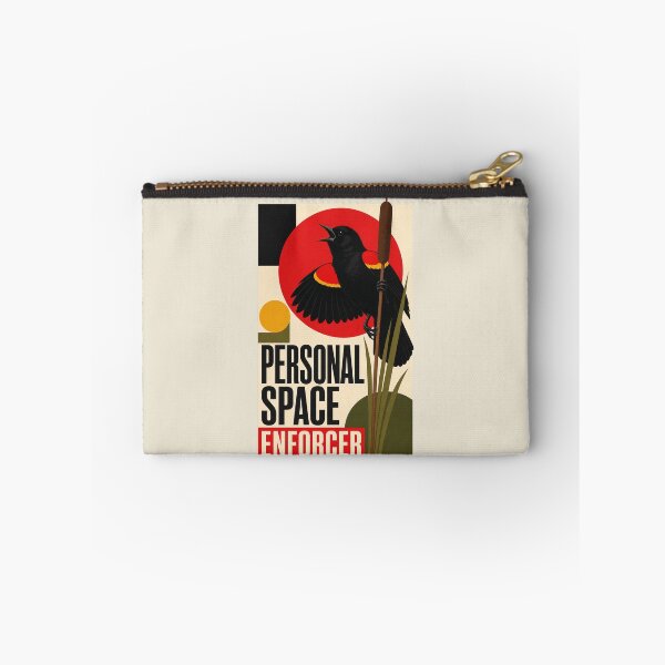 Item preview, Red Winged Blackbird Cattail Personal Space Bauhaus Bird Poster designed and sold by shifumart.
