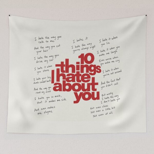 Item preview, Poem10thingsIhateaboutyou designed and sold by Di23Y.