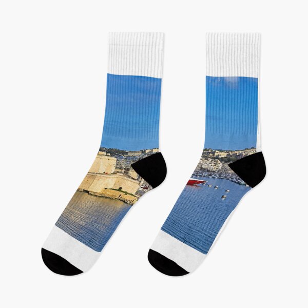 Item preview, Fort St Angelo and Birgu waterfront with luxury yachts in Grand Harbour Malta designed and sold by goceris.