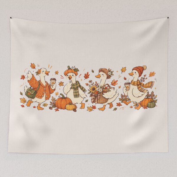 Item preview, Fall Goose, Cozy Autumn Goose, Silly Goose, Thanksgiving, Pumpkin, Fall Vibes designed and sold by Quiajia.