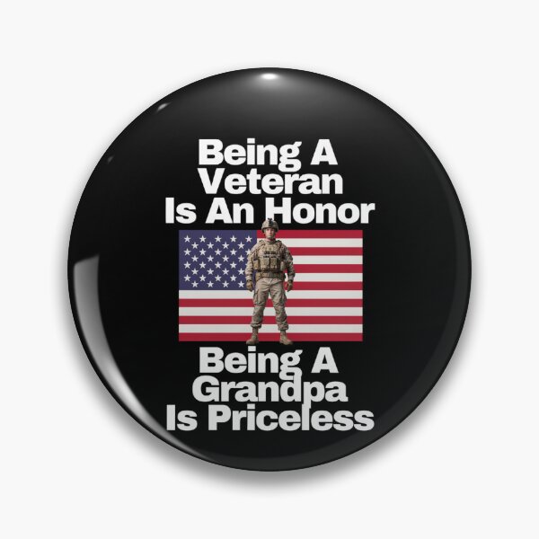 Item preview, Being A Veteran Is An Honor Being A Grandpa Is Priceless Art Design. designed and sold by fantasticdesign.