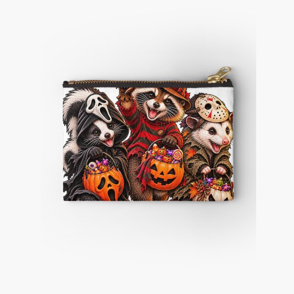 Item preview, Trick or Treat Trio - Halloween Horror Movie Animals Skunk Raccoon Opossum T-Shirt Design designed and sold by KIDEnia.