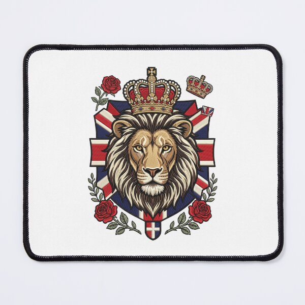 Item preview, UK Lion British Flag National Animal Artwork designed and sold by ArtDesignTp.