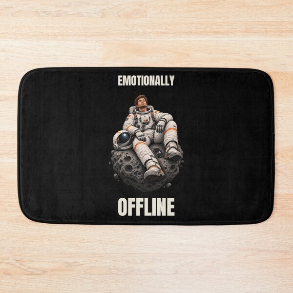 Item preview, Emotionally Offline – Funny Astronaut Introvert Humor designed and sold by GeekAnglerStore.