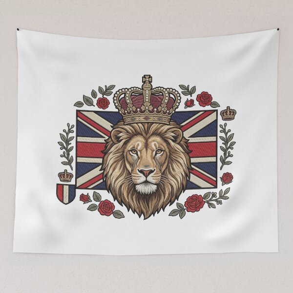 Item preview, UK Lion British National Animal Flag Artwork designed and sold by ArtDesignTp.
