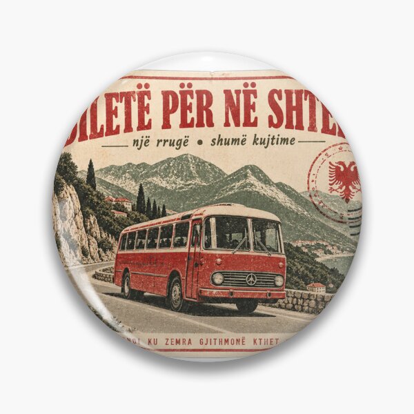 Item preview, Nostalgic ticket home to Albania design designed and sold by VisualLine.al.