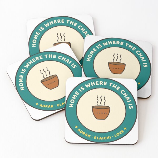Item preview, Home Is Where the Chai Is (Adrak, Elaichi, Love) Badge designed and sold by Diya & Dot.