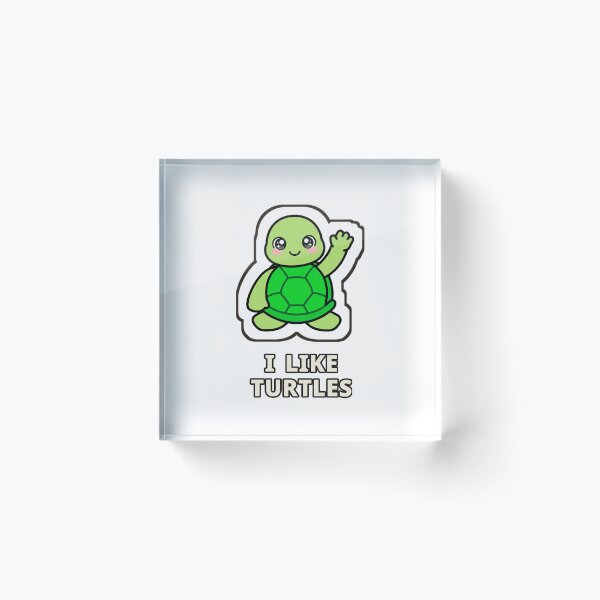 Item preview, I Like Turtles Cute Sticker designed and sold by The Oakhaven Archive.