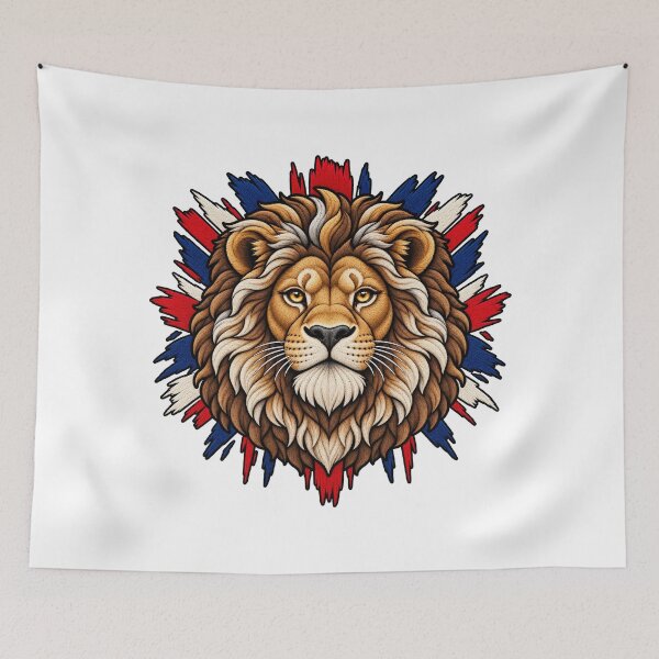 Item preview, UK Lion British Flag Lion National Animal Design designed and sold by ArtDesignTp.