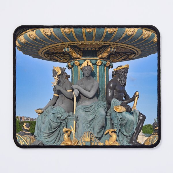 Item preview, Close up of bronze sculptures and gold ornaments on Fontaine des Fleuves in Paris designed and sold by goceris.