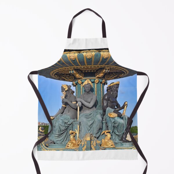 Item preview, Close up of bronze sculptures and gold ornaments on Fontaine des Fleuves in Paris designed and sold by goceris.