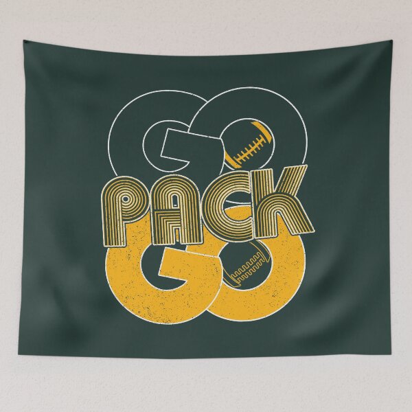 Item preview, Vintage Go Pack Go Distressed Green Bay Football designed and sold by Floral Vintage.