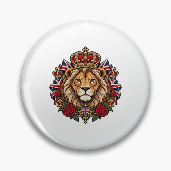 Item preview, UK Lion British Flag National Animal Graphic designed and sold by ArtDesignTp.