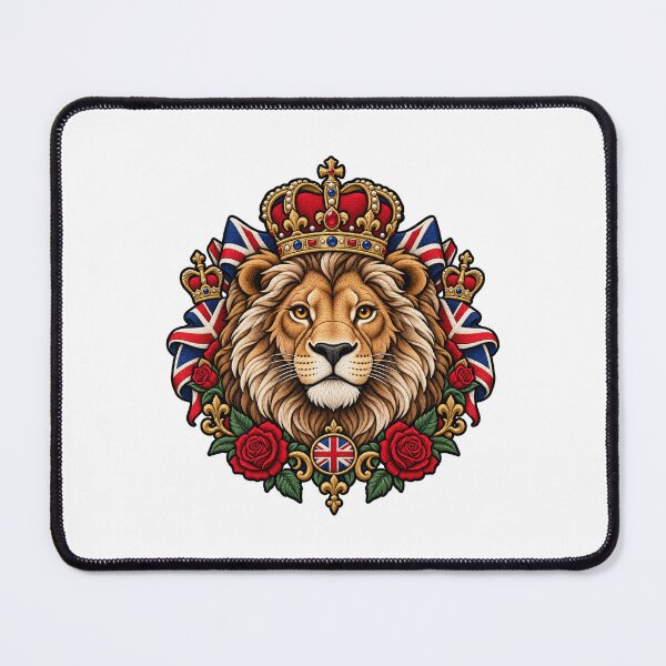 Item preview, UK Lion British Flag National Animal Graphic designed and sold by ArtDesignTp.