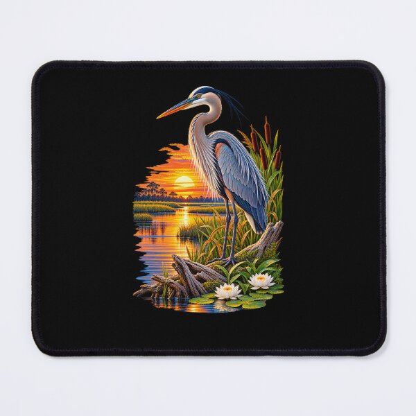 Item preview, Heron Sunset Marsh Glow designed and sold by RockitBaby.