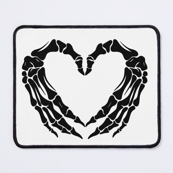 Item preview, Skeleton Hands Heart Line Art — Spooky Gothic Love Heart Illustration designed and sold by LYAN-STORE.