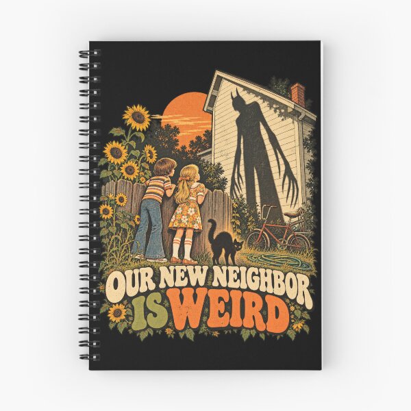 Item preview, Our New Neighbor Is Weird Retro Horror designed and sold by 966 A.D..