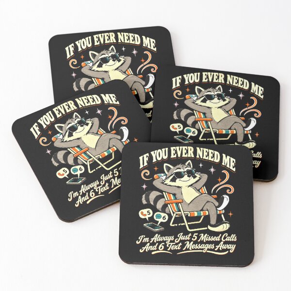 Item preview, Funny Raccoon 5 Missed Calls And 6 Text Messages designed and sold by elderberry.