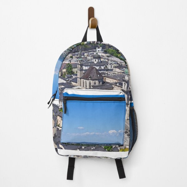 Item preview, Aerial panorama of Salzburg Old Town with Salzburg Cathedral and Kapitelplatz square designed and sold by goceris.