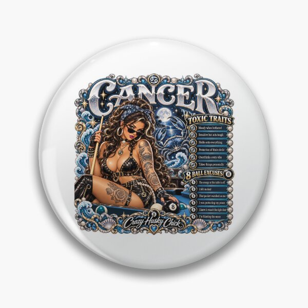 Item preview, Cancer Pool Player Toxic Traits & 8 Ball Excuses | Crazy Husky Chick designed and sold by Crazyhuskychick.