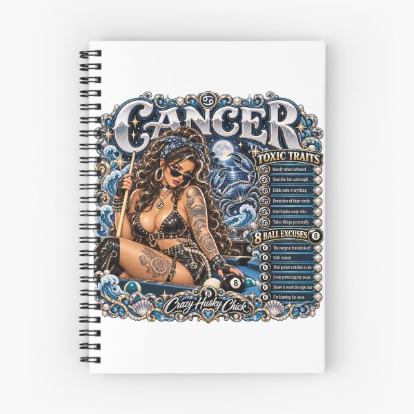 Item preview, Cancer Pool Player Toxic Traits & 8 Ball Excuses | Crazy Husky Chick designed and sold by Crazyhuskychick.
