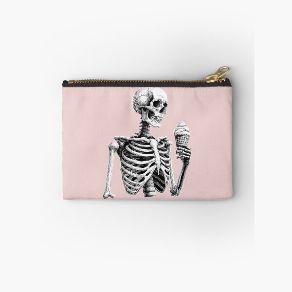 Item preview, Skeleton Holding Ice Cream Cone Linocut designed and sold by Lady-K-.