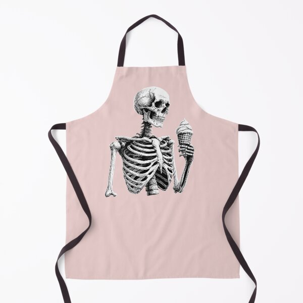 Item preview, Skeleton Holding Ice Cream Cone Linocut designed and sold by Lady-K-.