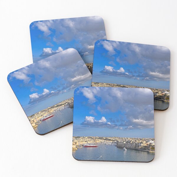 Item preview, Aerial panorama of Grand Harbour Malta with Fort St Angelo and Senglea Gardjola designed and sold by goceris.