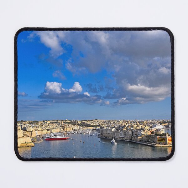 Item preview, Aerial panorama of Grand Harbour Malta with Fort St Angelo and Senglea Gardjola designed and sold by goceris.