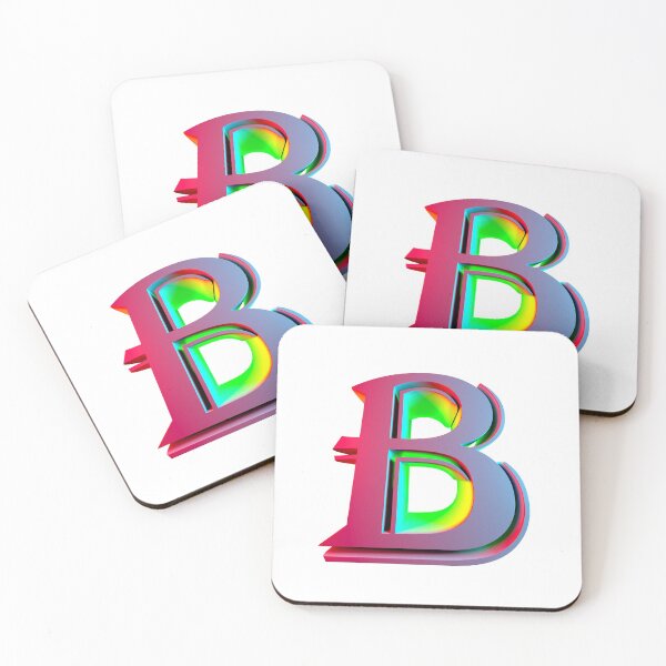 Item preview, Neon 3D Letter B - Retro Synthwave Style designed and sold by Creatigrafo.