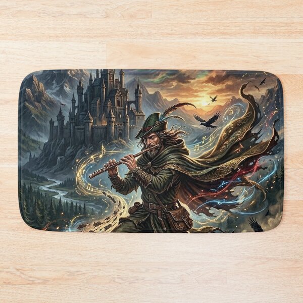 Item preview, Pied Piper Playing Magic Flute for a Swarm of Rats designed and sold by Lucid Dream Pixel.