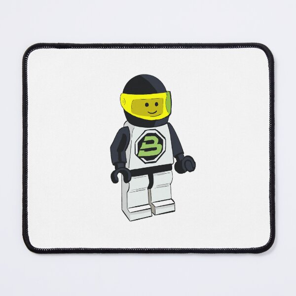 Item preview, Spaceman Minifig - black and white. V2 - no background. designed and sold by SombreroDoodles.
