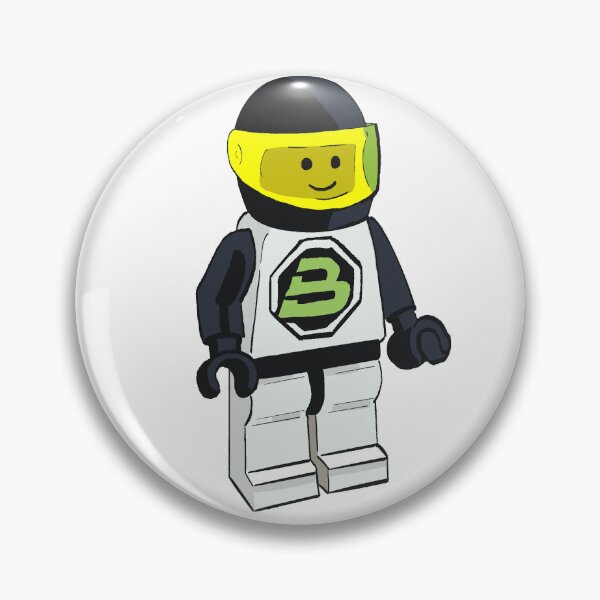 Item preview, Spaceman Minifig - black and white. V2 - no background. designed and sold by SombreroDoodles.