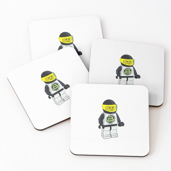 Item preview, Spaceman Minifig - black and white. V2 - no background. designed and sold by SombreroDoodles.