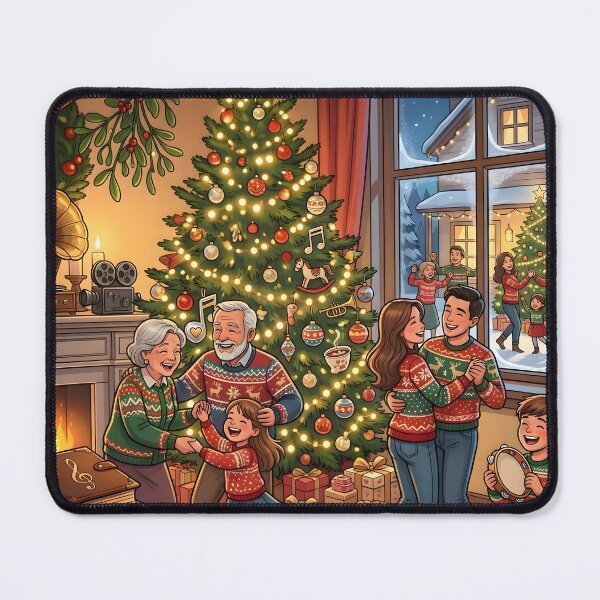Item preview, Happy Christmas Family Gathering Holiday Tree Celebration designed and sold by Sybille-Yates.