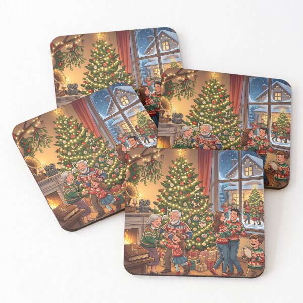 Item preview, Happy Christmas Family Gathering Holiday Tree Celebration designed and sold by Sybille-Yates.