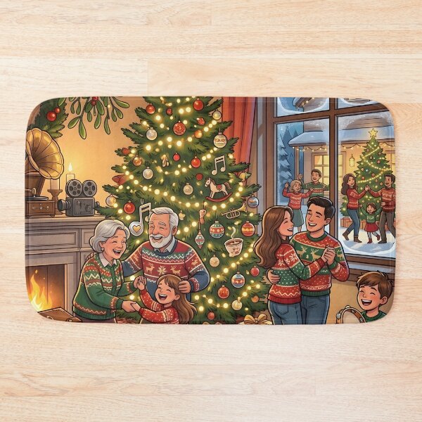 Item preview, Happy Christmas Family Gathering Holiday Tree Celebration designed and sold by Sybille-Yates.