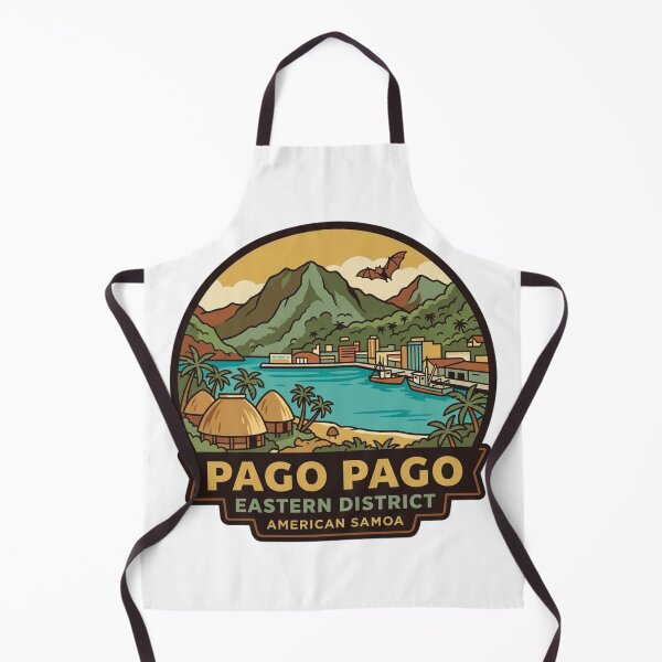 Item preview, Unique Pago Pago American Samoa Travel Badge, Rainmaker Mountain Fruit Bat Harbor Emblem designed and sold by raedattia.