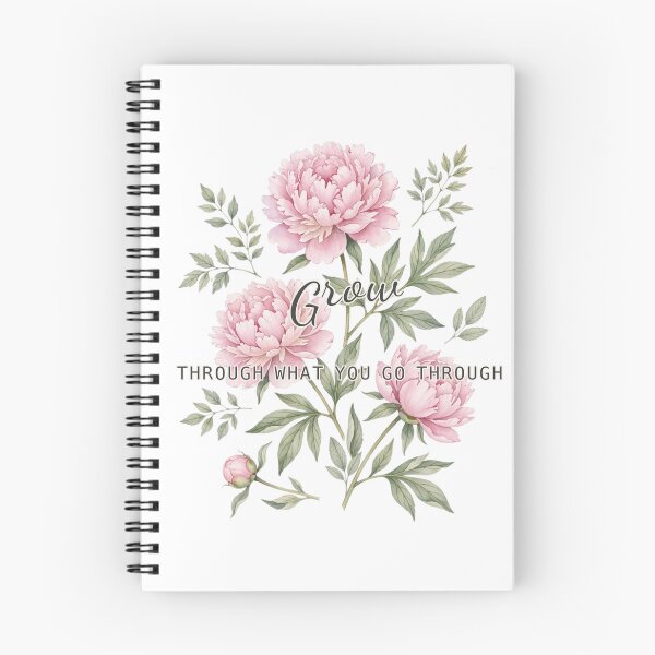 Item preview, Grow Through What You Go Through Peony Badge designed and sold by The Oakhaven Archive.