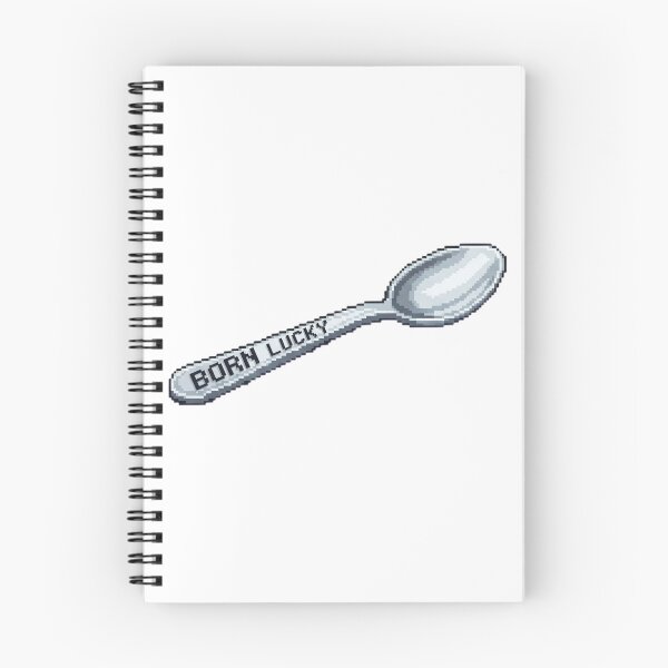 Item preview, Born Lucky Silver Spoon Pixel Art designed and sold by Zyra_urs1.