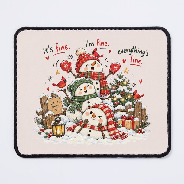 Item preview, Funny Snowman It's Fine, Christmas Chaos, Winter, Holiday, Cozy Christmas designed and sold by Quiajia.
