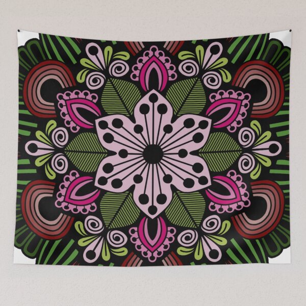Item preview, Botanical Bouquet Geometric Mandala designed and sold by FioreDiCiliegio.