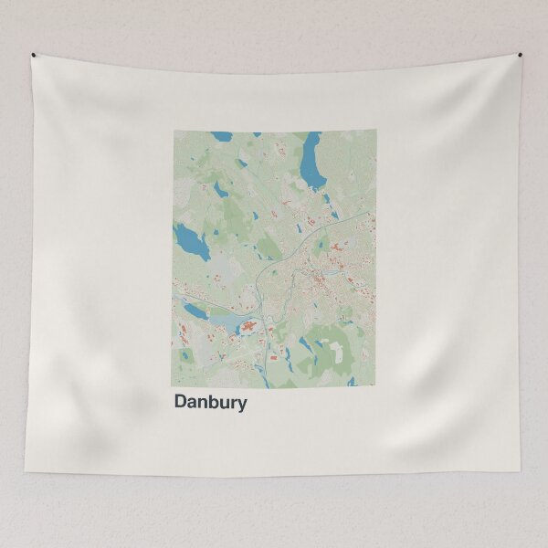 Item preview, Danbury Minimalistic Map Art designed and sold by MapsNerd.