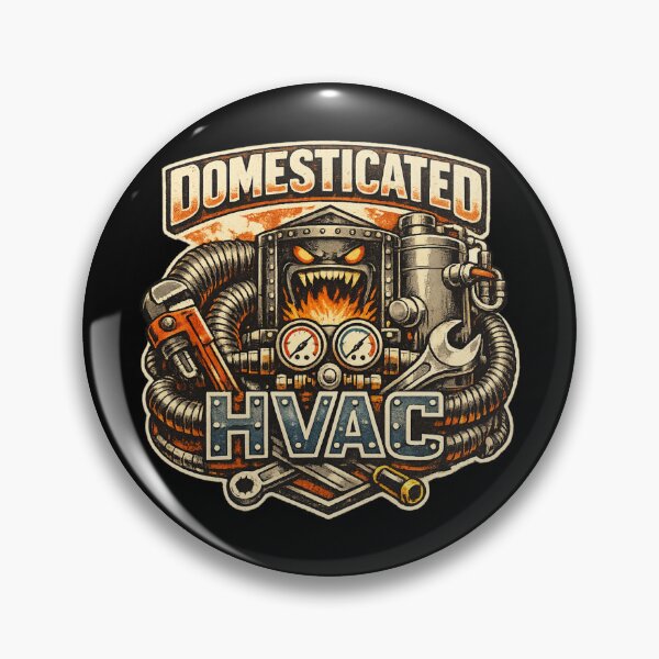 Item preview, Domesticated HVAC Beast - Fiery Furnace Mascot for HVAC Techs designed and sold by FrozenHeat97.