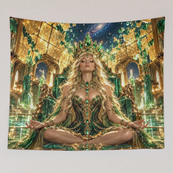Item preview, Emerald Empress Beyond the Crystal Veil designed and sold by PurvaNimfaMagic.