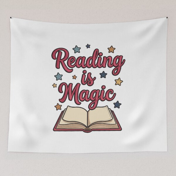 Item preview, Reading Is Magic Bookish Quote Graphic designed and sold by ArtDesignTp.